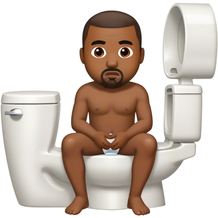 kanye on a toilet emoji