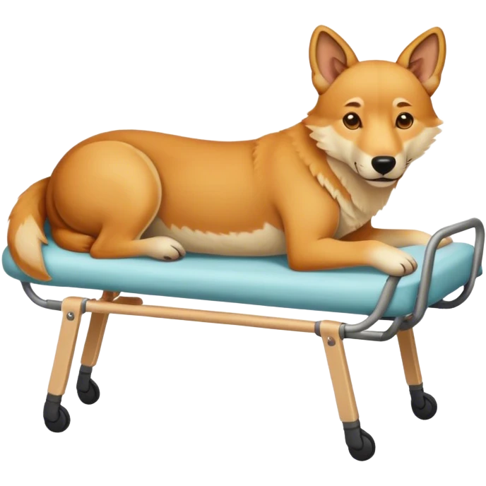 Dingo wearing cot  emoji