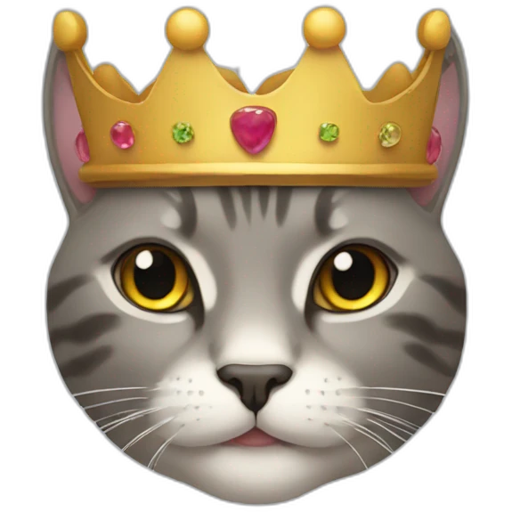 Cat crown emoji