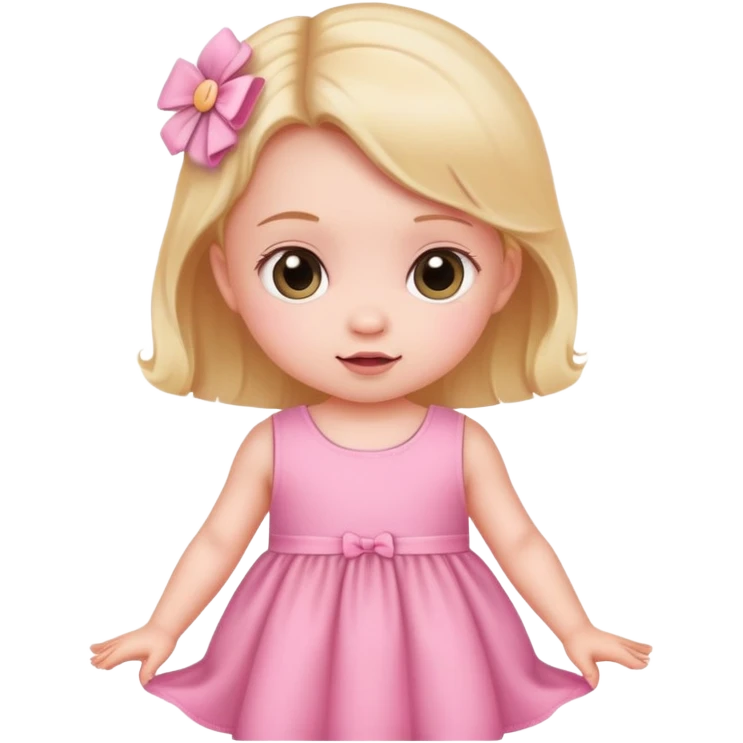 baby girl wearing a pink dress emoji