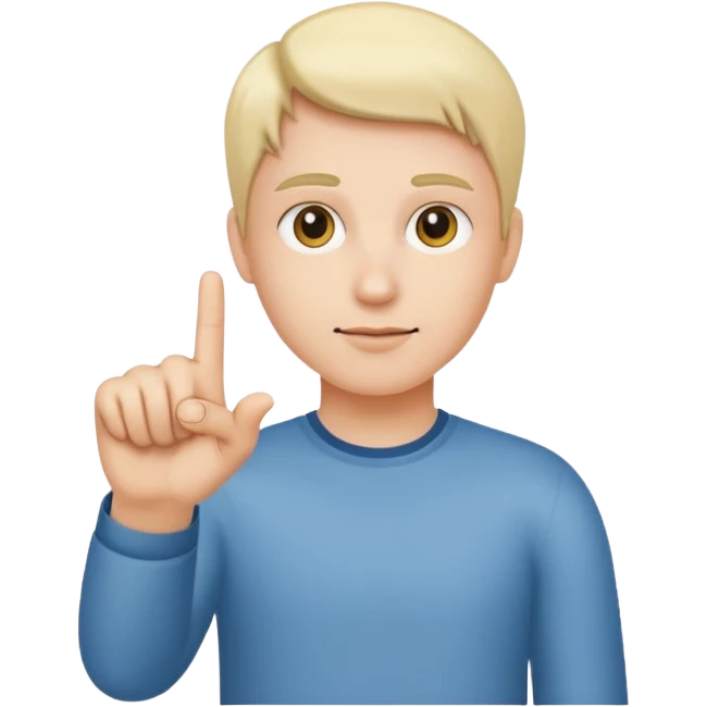 أريد ايموجي لإصبع السبابة موجه إلى الأمام emoji