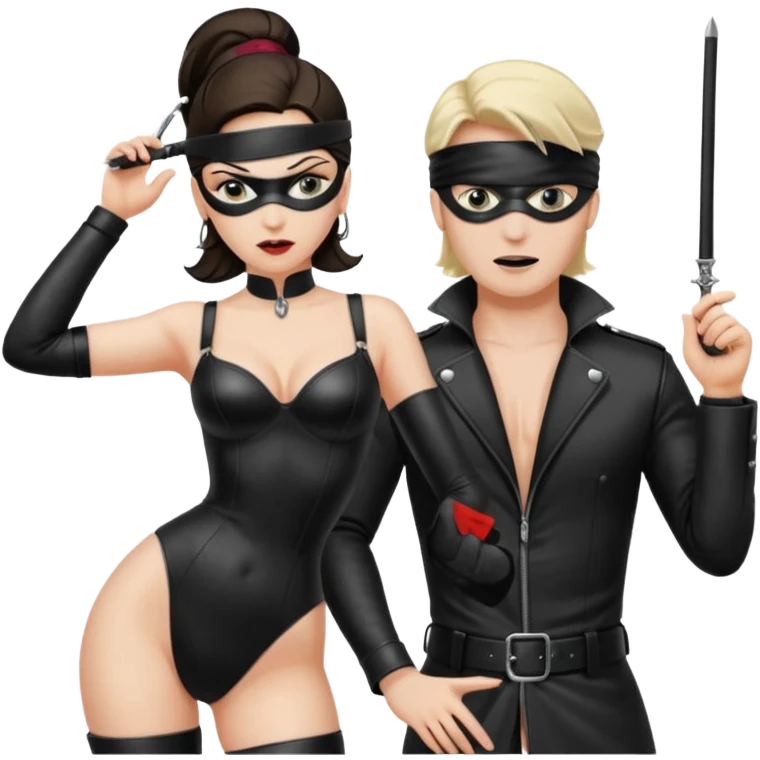 Dominatrix whipping man  emoji