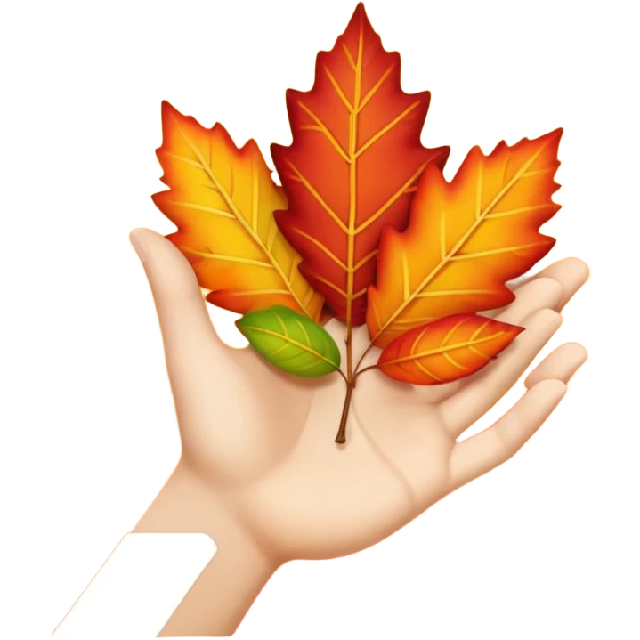  autumn on hand emoji