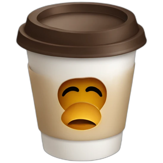 Hot coffee to go emoji