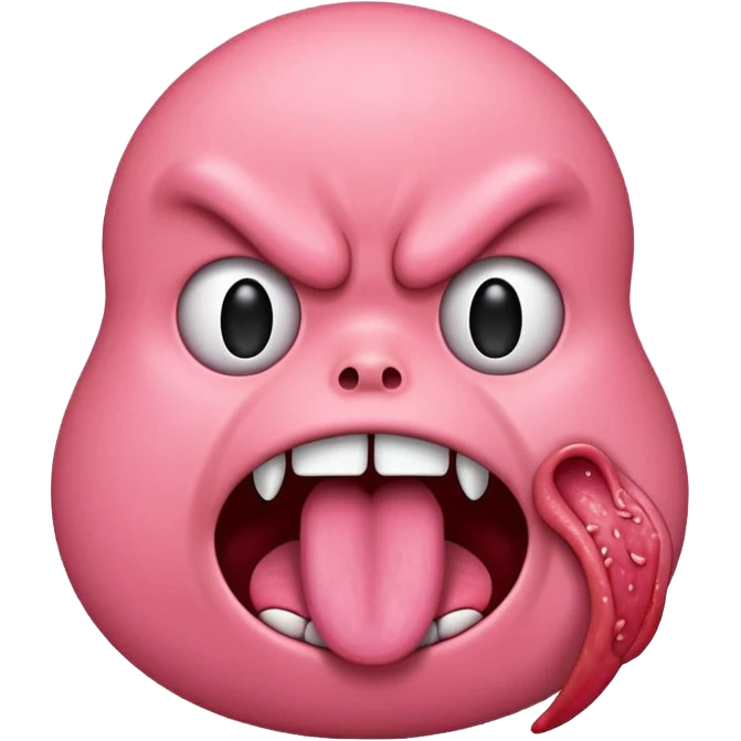 tongue with an angry emote on it emoji