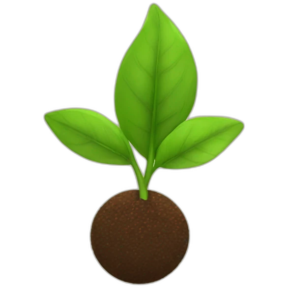 a seed emoji