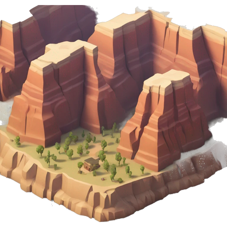 isometric Grand Canyon emoji