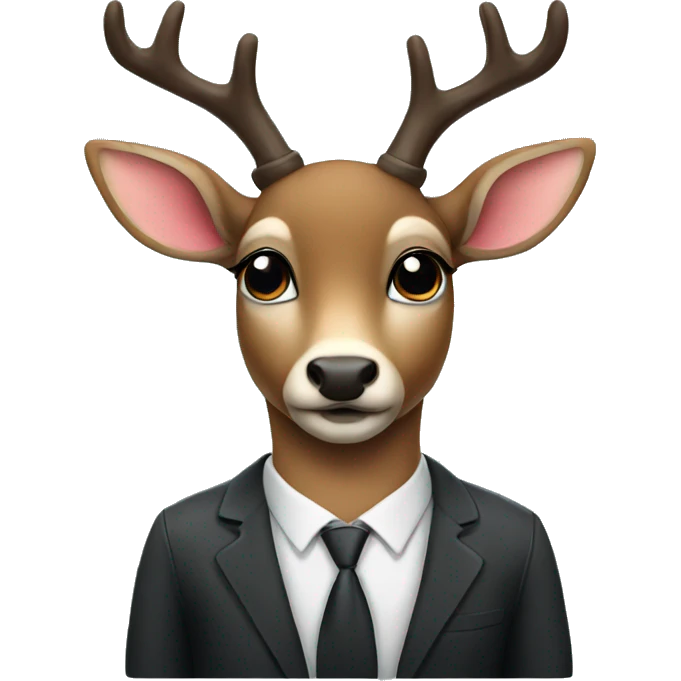 Cute lawyer deer emoji