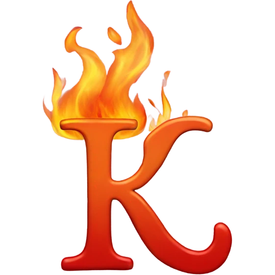 the letters RH with fire and hearts emoji
