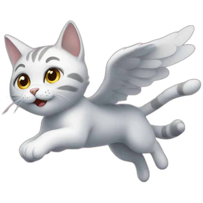 flying cat emoji