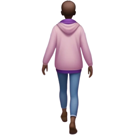 A small figure walks back across a foggy bridge, holding soft pink and purple orbs in each hand—symbolizing compassion and forgiveness. A gentle heart aura trails behind them, showing healing in motion. emoji