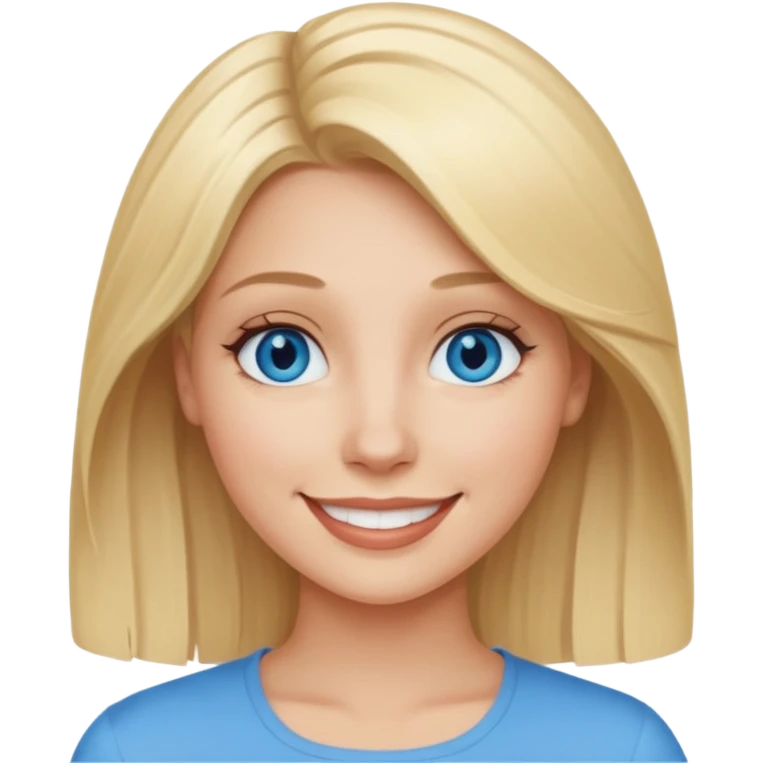 Blonde with as few details as possible, only her face emoji