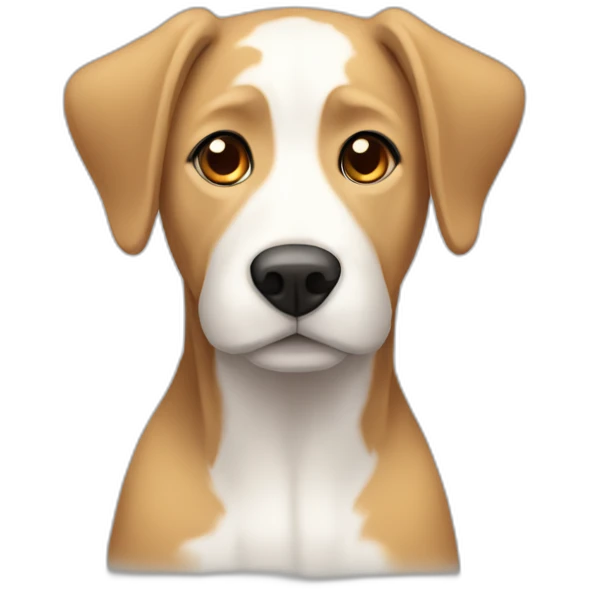 tan and white mutt with floppy ears emoji