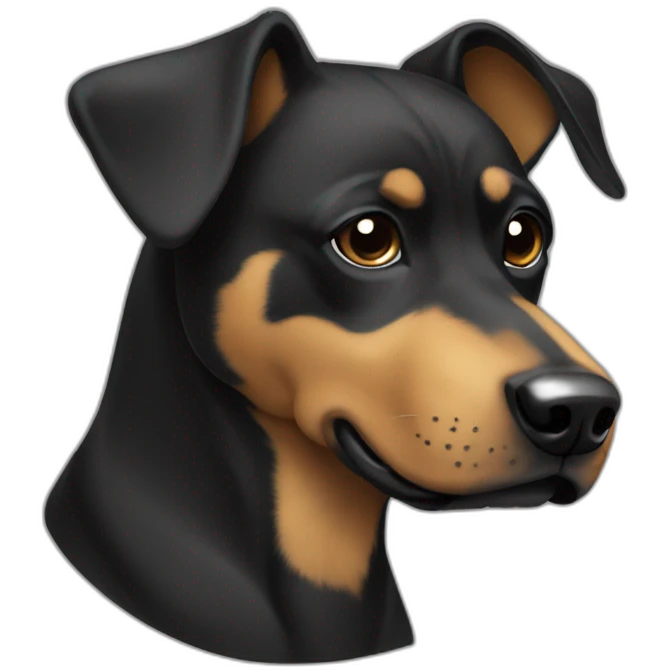 perro color negro emoji