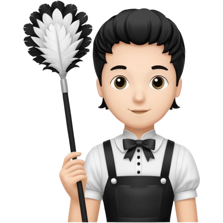 Full body Man in French maid uniform emoji