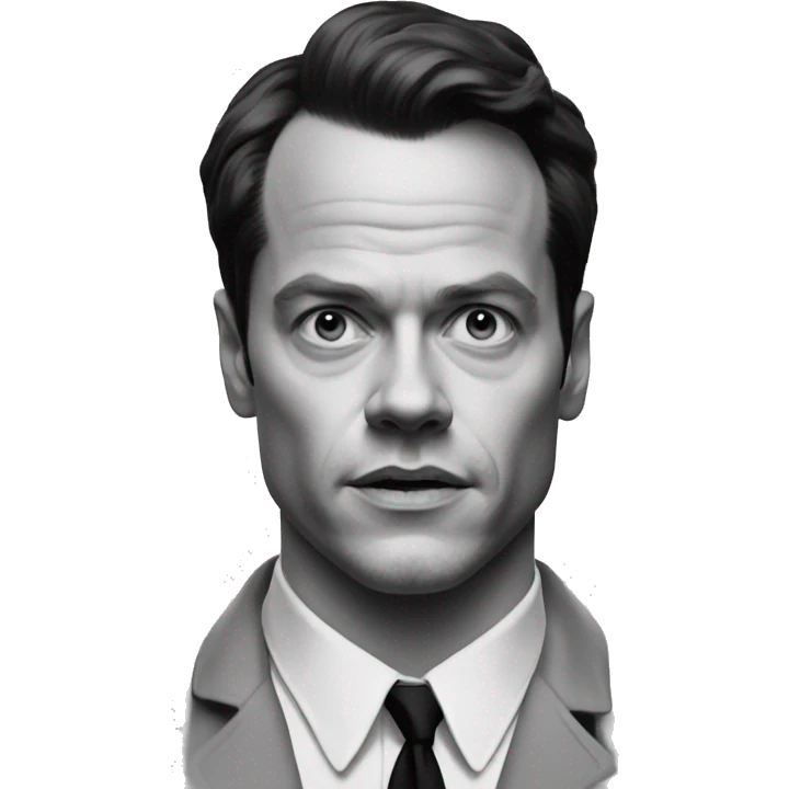 Sociopath Andrew Scott as Tom Ripley black and white emoji