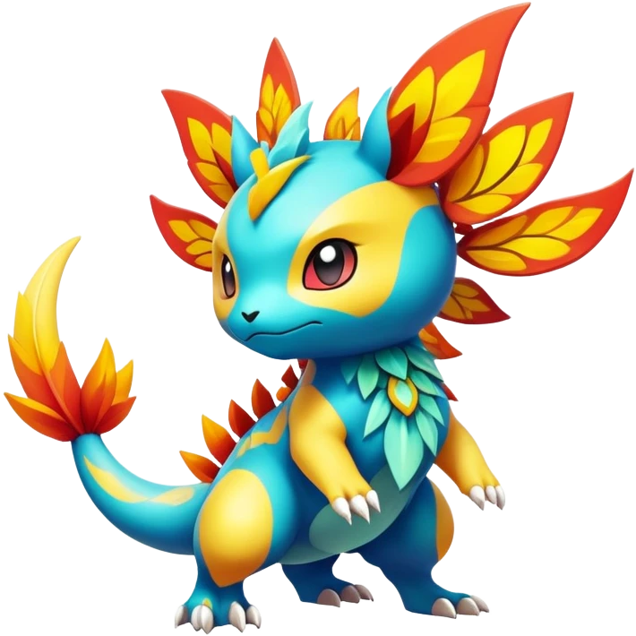 Elemental magical colorful exotic animesque Pokémon-Fakémon-animal-creature emoji
