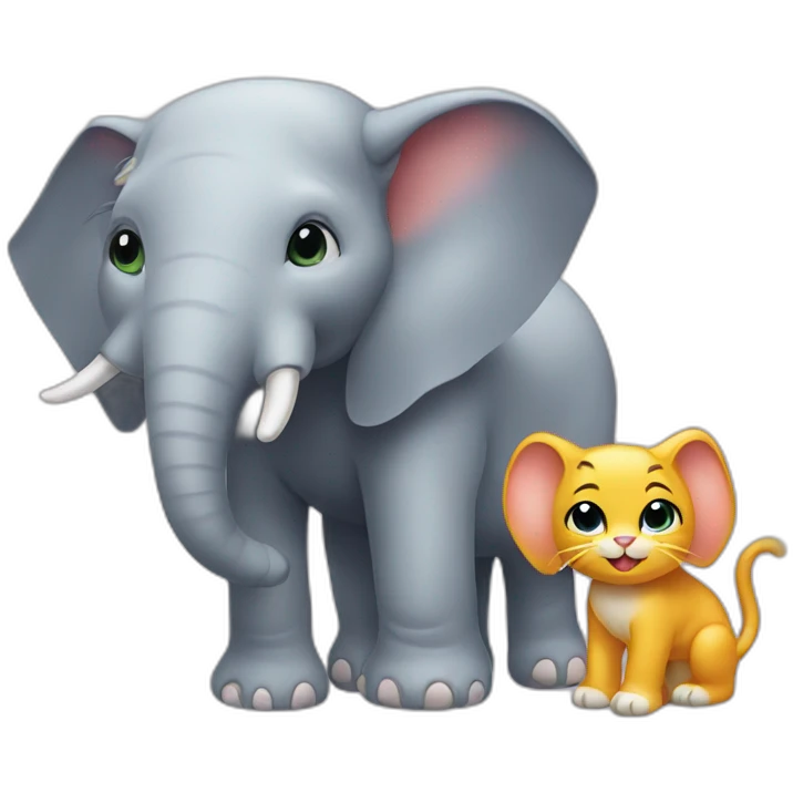cat and elephant emoji