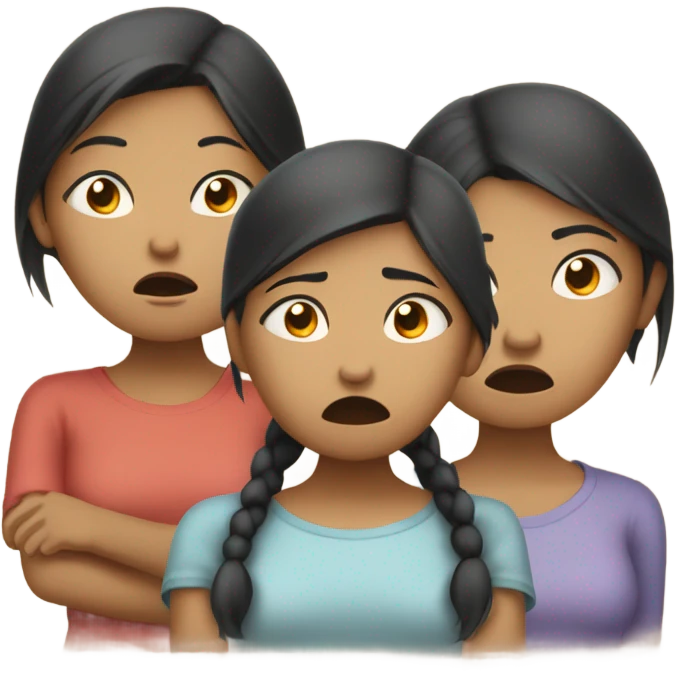 Filipino sisters getting mad at their parents emoji