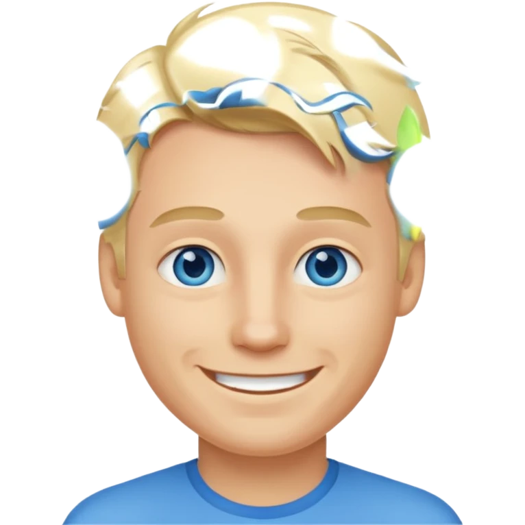 smiling blond man emoji