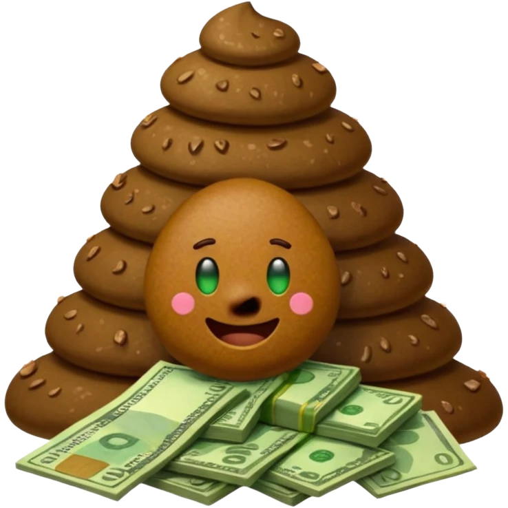 emoji de cocô e dinheiro emoji