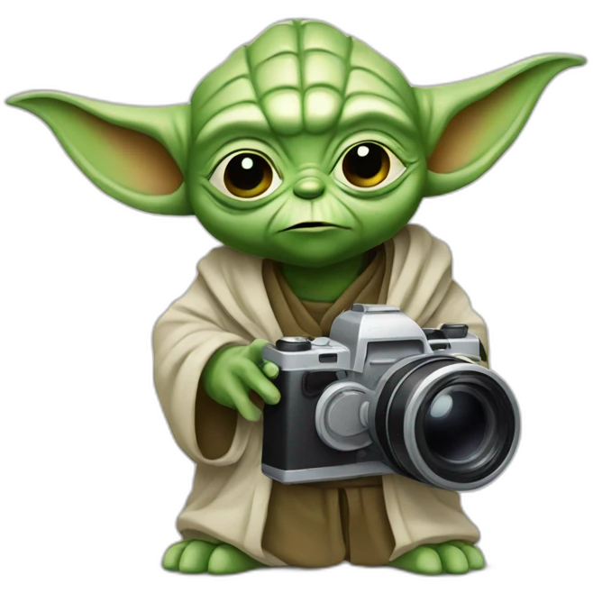 Yoda with camera emoji