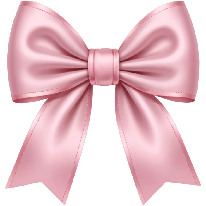 Silk light pink bow emoji