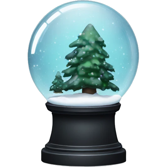 black snow globe emoji