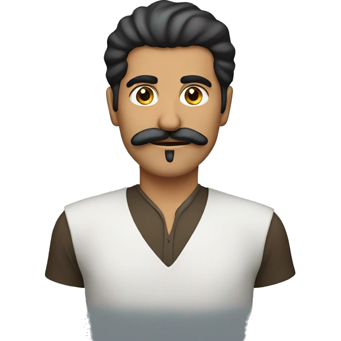middle-eastern man with moustache emoji
