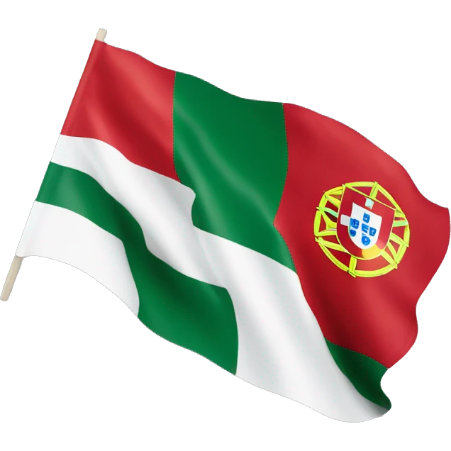 Flag of Portugal used until 1910, that was the left half blue right half white, and in emoji