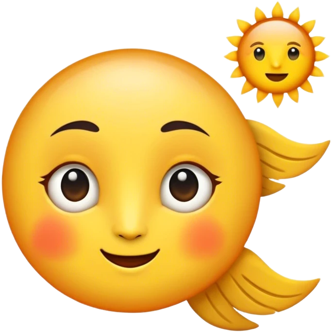 luna e sole che si fondono tra loro  emoji