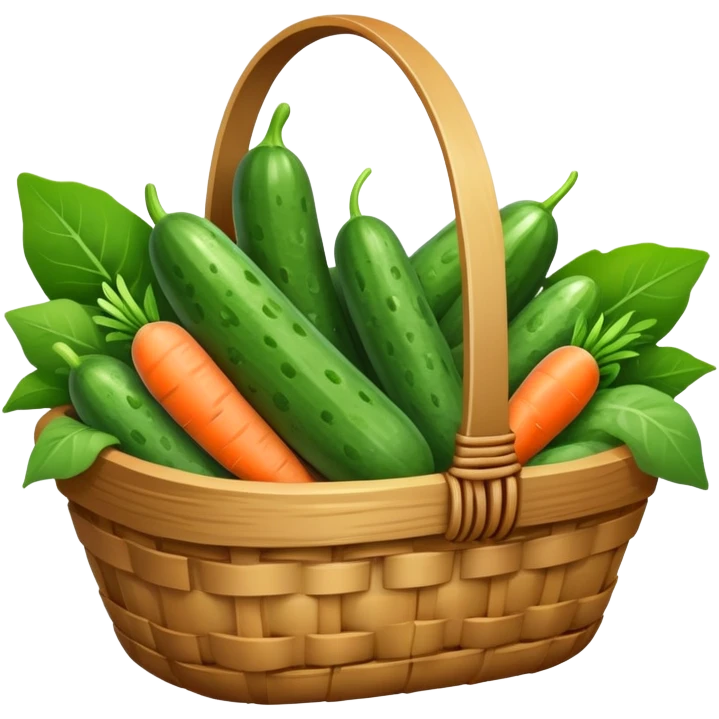 cucumbers, spinach, carrots groceries  emoji