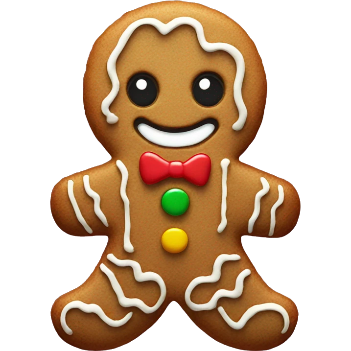 Rainbow gingerbread man emoji