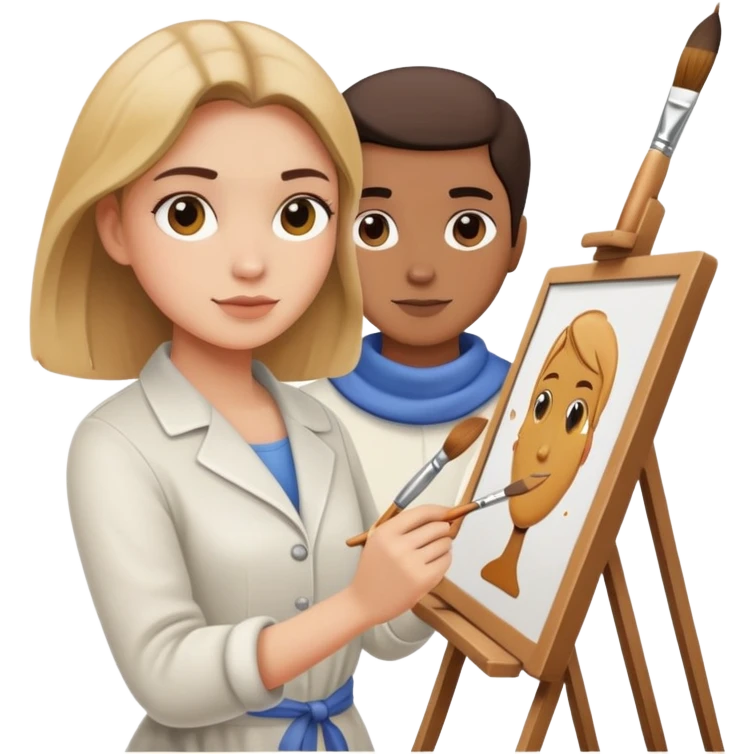 artist painting at easel emoji