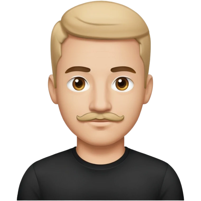 tech bro black shirt small mustache emoji