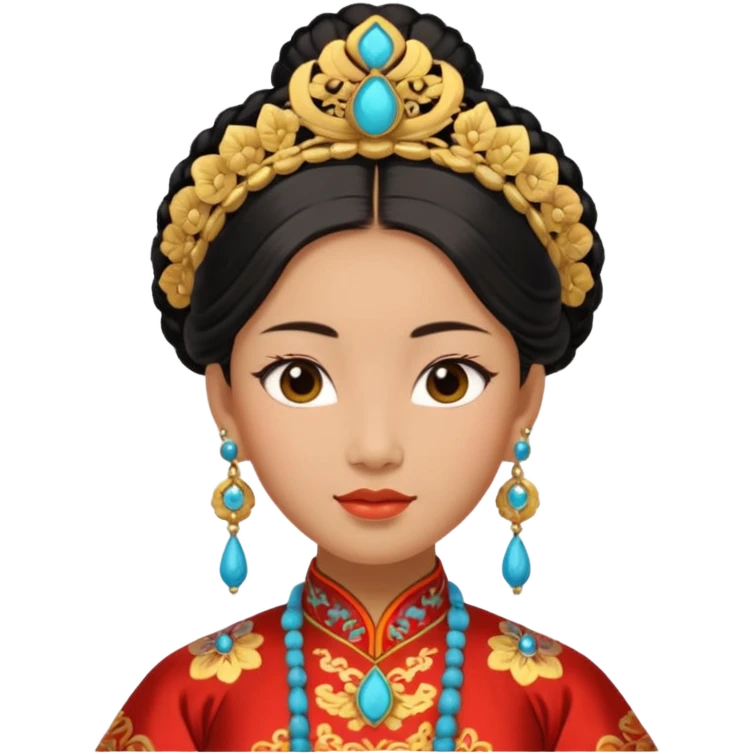ancient Ming woman with earrring emoji