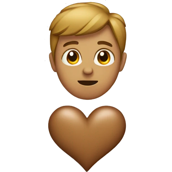 Light brown heart emoji
