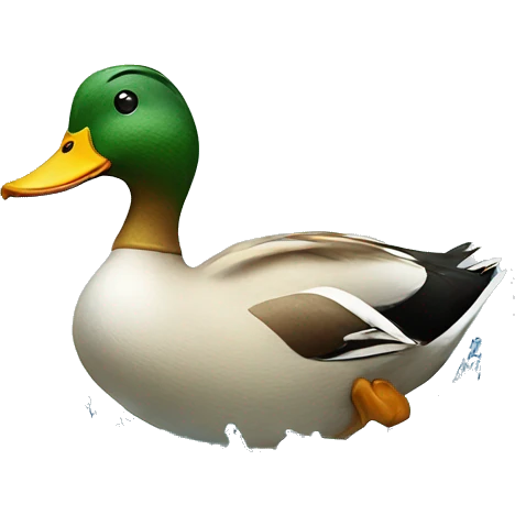 a duck in water emoji