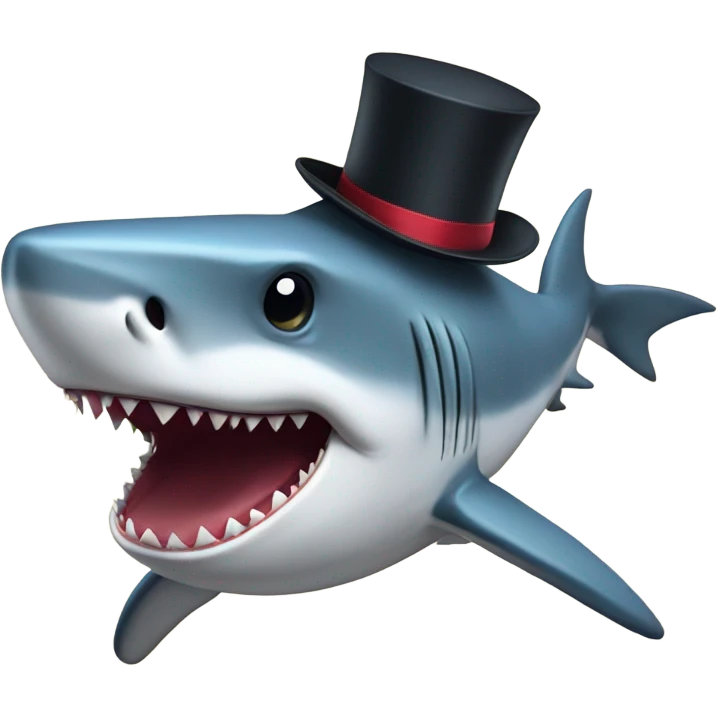shark with top hat emoji