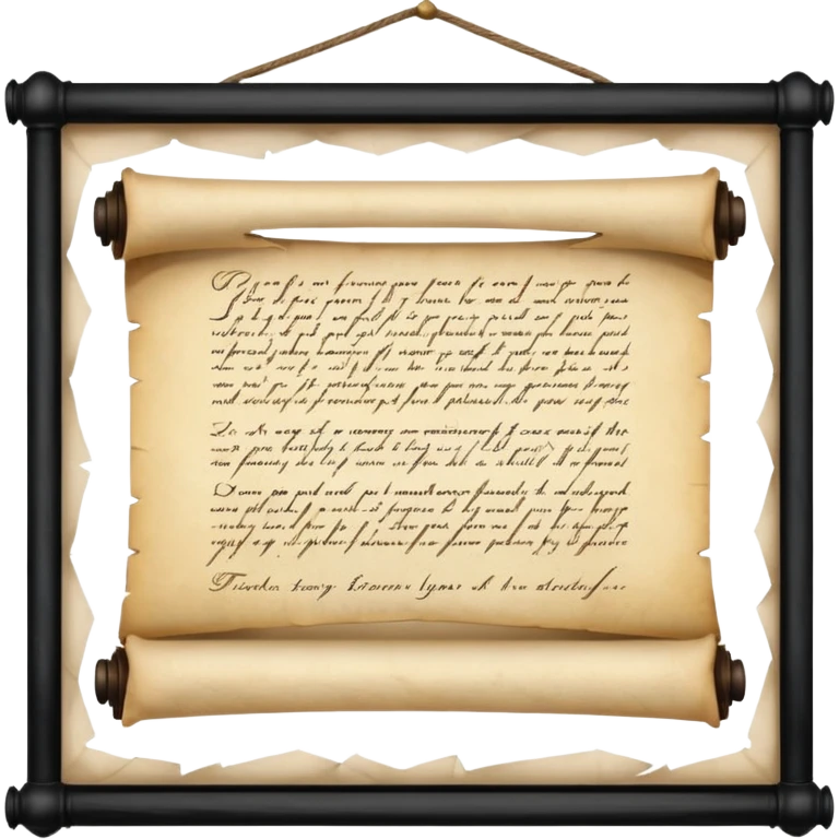 The list of grievances the people of America had with King George III, about how he stripped them of their rights.
 emoji