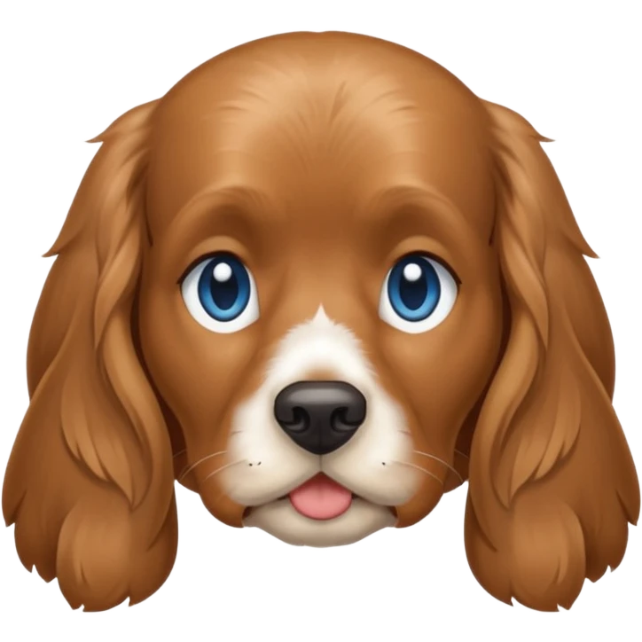 tan Cocker spaniel dog blue eyes emoji