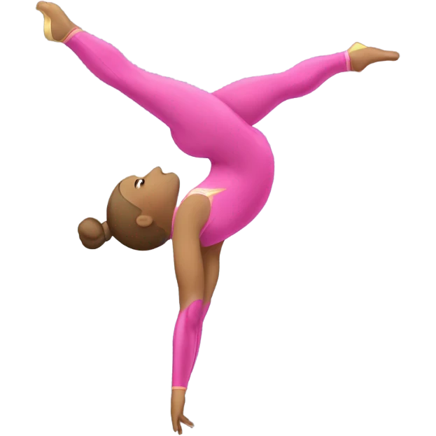 Pink gymnast emoji