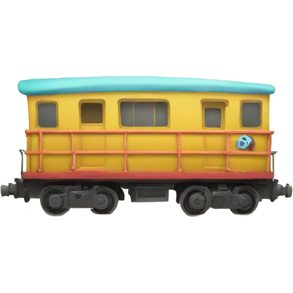 little beach Train  emoji