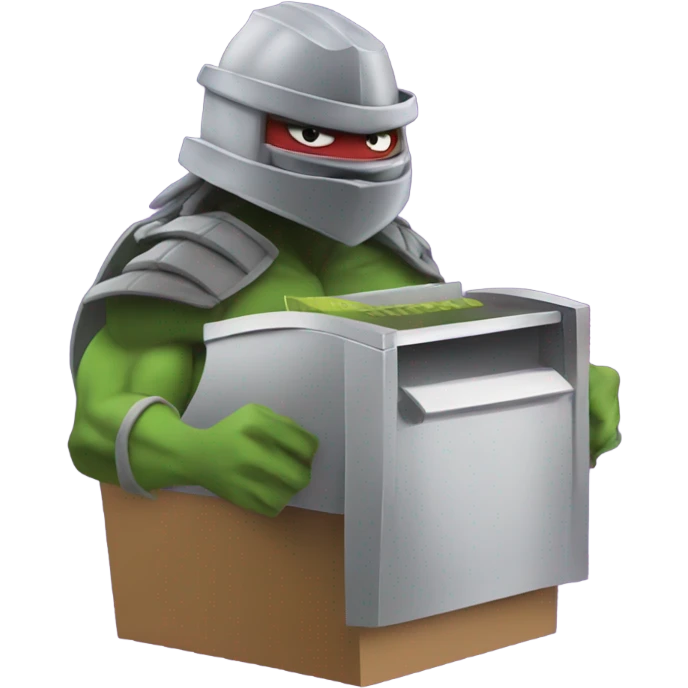 Shredder(tmnt) working the register  emoji
