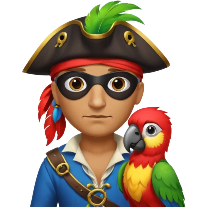 pirate and parrot emoji
