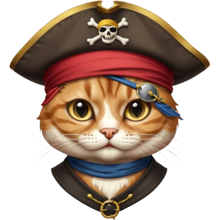 pirate cat with human body emoji