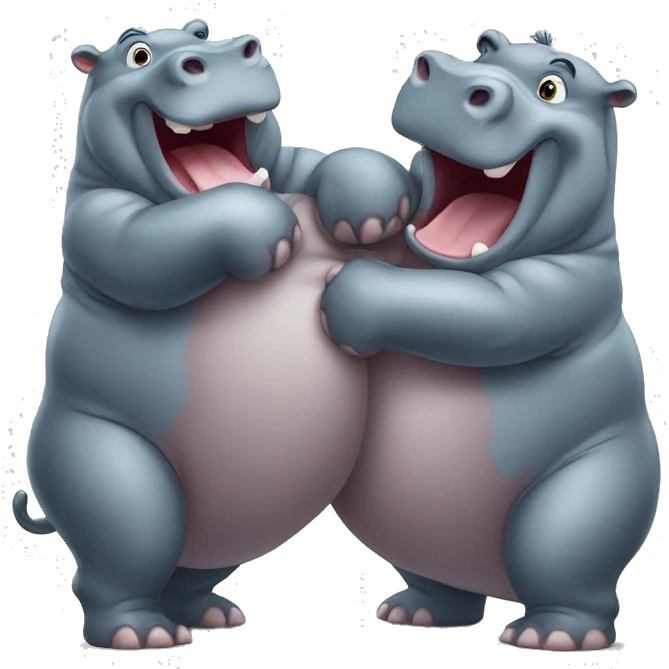 Hippopotames avec son corps  emoji