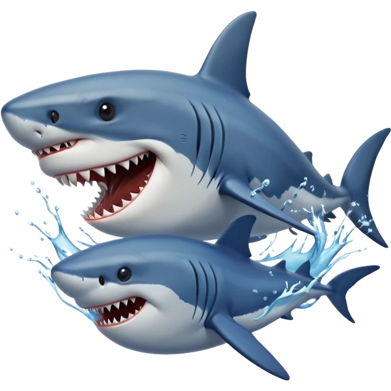 Create a shark eating a whale emoji