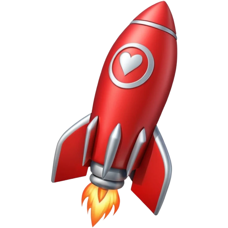 heart with a rocket motif emoji