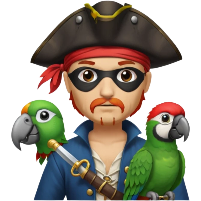 pirate and parrot emoji